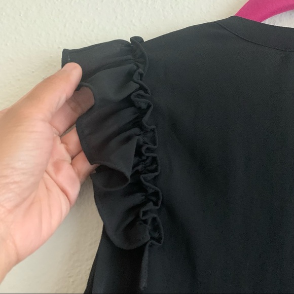 Flutter Sleeveless Top in Black, Size Small - Picture 6 of 10